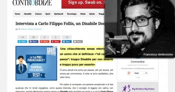 Disabili DOC – Francesco Ambrosino intervista Carlo Filippo Follis su Contrordine.it