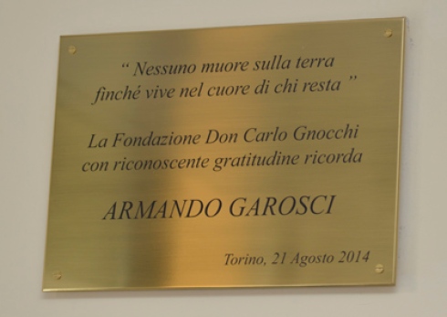 Disabili DOC – Torino, posata una targa in memoria di Armando Garosci – Fondazione Don Carlo Gnocchi Onlus