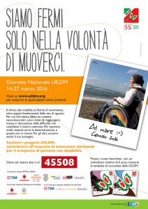 Disabili DOC – Giornata Nazionale UILDM, 14-27 marzo 2016, locandina