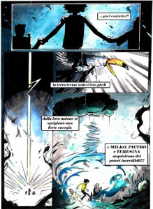 Disabili DOC – L'Arte nel Cuore, fumetto “Four Energy Heroes”: una tavola del fumetto