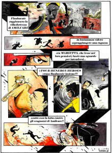 Disabili DOC – L'Arte nel Cuore, fumetto “Four Energy Heroes”: una tavola del fumetto
