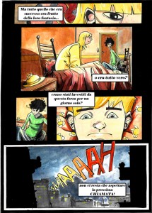 Disabili DOC – L'Arte nel Cuore, fumetto “Four Energy Heroes”: una tavola del fumetto