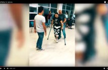 Disabili DOC – Un'immagine del video che mostra i Disabili divenuti “ReWalker” grazie all'esoscheletro di ReWalk Robotics