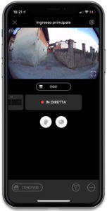 Disabili DOC – Schermata dell'iPhone che mostra la finestra della videocamera