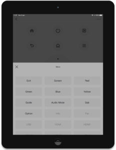 Disabili DOC – App “BroadLink”, la schermata è quella che propone l'area “More”, ossia una serie di bottoni programmabili che vi restituiranno azioni immediate