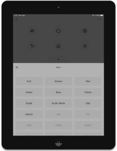 Disabili DOC – App “BroadLink”, la schermata è quella che propone l'area “More”, ossia una serie di bottoni programmabili che vi restituiranno azioni immediate