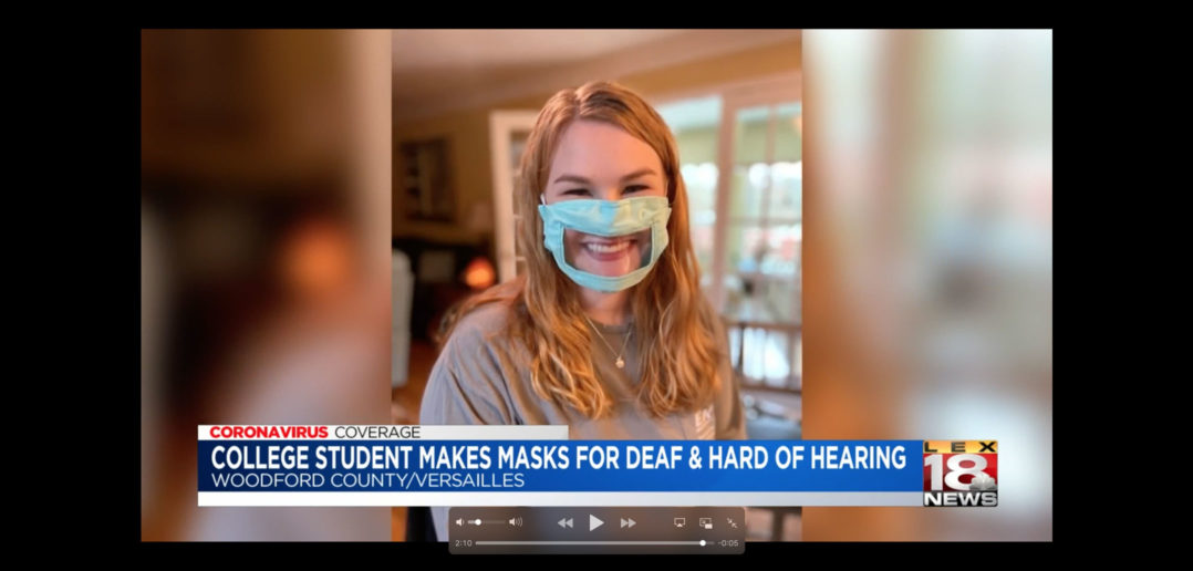 Disabili DOC – Ashley Lawrence, 21 anni, inventa la mascherina trasparente che consente la lettura labiale usata da non udenti o persone con seri problemi di udito