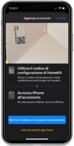 Disabili DOC – “Speciale VOCOlinc” VP3 e PM5 – L'immagine mostra la schermata dell'App VOCOlinc preposta a scassinare il QR Code mentre inquadra quello sulla confezione