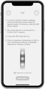 Disabili DOC – “Speciale VOCOlinc” luci smart – L'immagine mostra la schermata dell'App VOCOlinc preposta a ricevere la conferma delle specifiche in essa richieste e in questo caso è già stata selezionata la casella di verifica