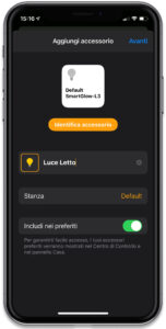 Disabili DOC – “Speciale VOCOlinc” luci smart – L'immagine mostra la schermata dell'App VOCOlinc che vi conferma l'avvenuta registrazione dell'accessorio
