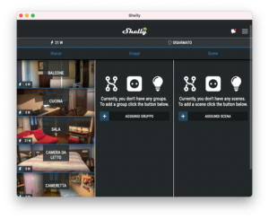 Disabili DOC – L'immagine mostra la App Shelly Cloud in esecuzione sul nuovo Mac mini M1