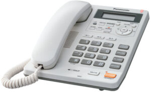 Disabili DOC – Telefono Panasonic, con segreteria, modello KX-TS630EX di colore bianco