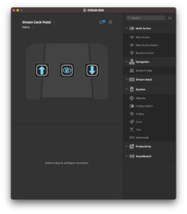 Disabili DOC – App Stream Deck, schermata “Home” dello Stream Deck Pedal