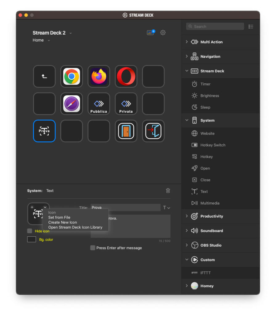 Disabili DOC – App Stream Deck, la gestione del tasto – qualunque esso sia – ha bisogno di più opzioni